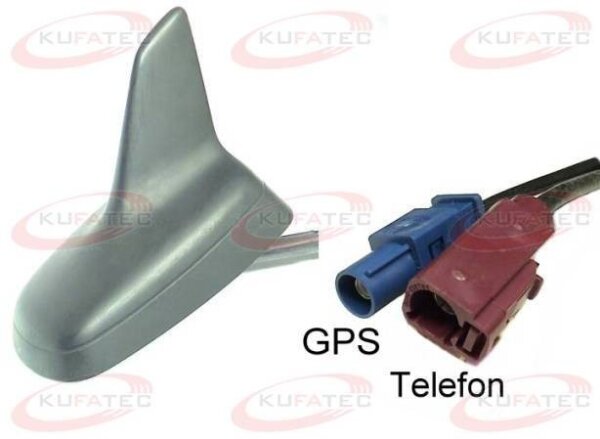 Haifischantenne Duplex matt grundiert