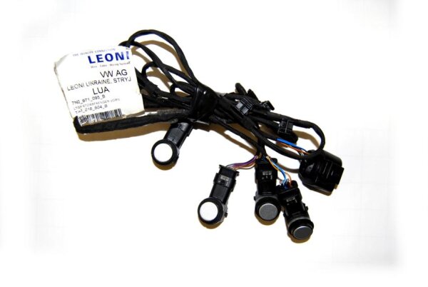 VW Audi Seat Skoda PDC Kabelbaum Front 7N0971095B inkl. 4x PDC 1S0919275 (weiß)